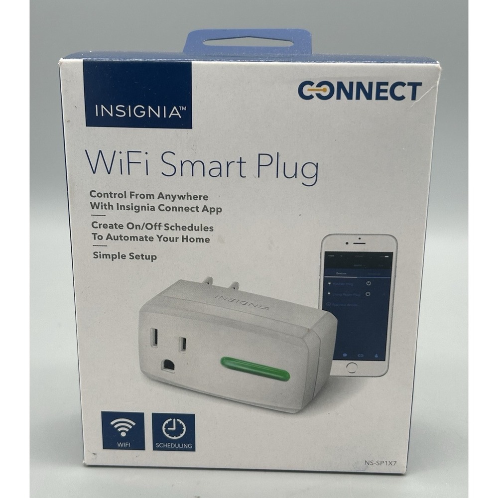Insignia Connect WiFi Smart Plug for Power Outlet Control Programmable